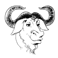 [Zeichnung: A Gnu Head]